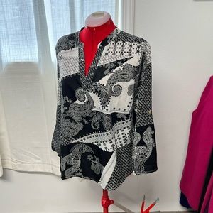 Manhattan Blues Bandana Print Top